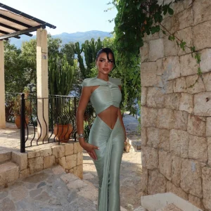 Aqua Green Long Dress